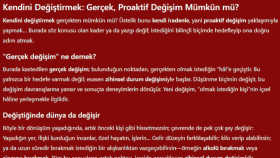 Kendini Değiştirmek: Proaktif ve Gerçek Dönüşüm