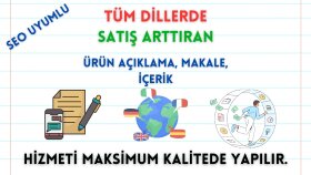 tüm dillerde SEO uyumlu ürün açıklamaları yazabilirim