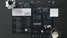 CV / Porfolyo - Black & Blue Theme