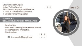 Korece-Türkçe-İngilizce dilleri arasında çeviri yaparım
