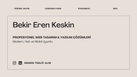 size özel modern ve mobil uyumlu web sitesi tasarlarım