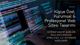 sizin için özel kodlanmış bir web sitesi tasarlarım
