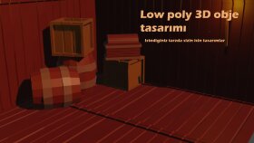 oyununuz için low poly objeler tasarlarım