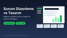 sunumunuzu düzenler ve profesyonel görünüme getiririm