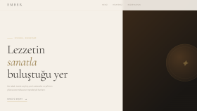 Ember Restaurant — Fine Dining Web Sitesi