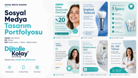 Diş Kliniği İçin Modern Sosyal Medya Tasarımları