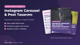 Instagram carousel ve post tasarımı yaparım