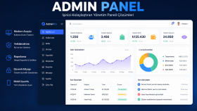 modern admin panel ve dashboard geliştiriyorum
