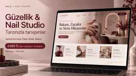 güzellik salonu ve nail studio için web sitesi tasarlarım