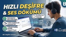  ses ve video kayıtlarınızı profesyonelce deşifre ederim