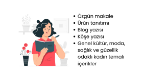%100 özgün, yaratıcı içerik ve kaliteli makale yazarım