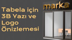 tabelalar için 3D harf modelleri yapabilirim