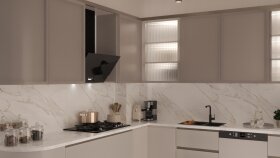 KÜÇÜK MUTFAK TASARIMI/3D RENDER