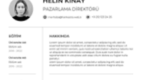 sade ama etkileyici bir CV ya da kartvizit hazırlarım