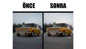 Fotoğraf renklerini düzenlerim ve arkaplanı blur yaparım