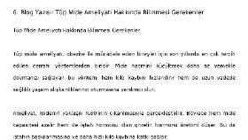 Tüp Mide Ameliyatı Hakkında Blog Yazısı