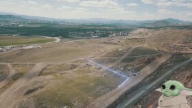 Drone çekimi arsa işaretleme örneği