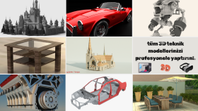 3D teknik modellerinizi profesyonelce yaparım
