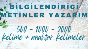 Bilgilendirici metinler yazarım