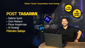 sosyal medya paylaşımlarınız için post tasarlarım