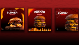 Burger social media post