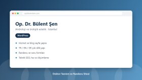 Op. Dr. Bülent Şen – Doktor Tanıtım ve Randevu Sitesi