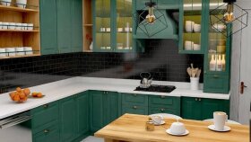 Country Mutfak Tasarımı 3D Render