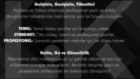 İngilizce ve Türkçe dillerinde çeviri hizmeti sunmaktayım