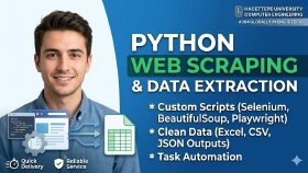 Python kullanarak profesyonel veri kazıma (scraping) yaparım
