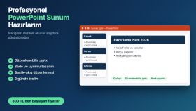 verdiğiniz içerikten profesyonel PowerPoint sunum hazırlarım