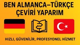 Almanca–Türkçe  çevirilerinizi profesyonelce yaparım