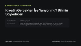 Kreatin Gerçekten İşe Yarıyor mu? Bilimin Söyledikleri