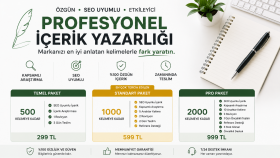  ihtiyaçlarınıza uygun etkileyici ve özgün metinler yazarım