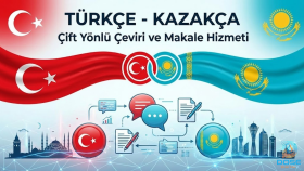 Kazakça ve Türkçe çift yönlü makale ve çeviri hizmet yaparım
