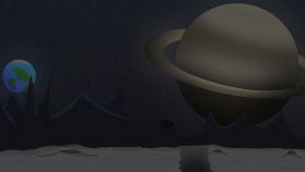 2D Game Moon Background Art