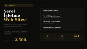 yerel işletmeler için SEO uyumlu web sitesi yaparım