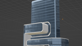mobil oyun için unity uyumlu çalıştığım 3d gökdelen ve bina 
