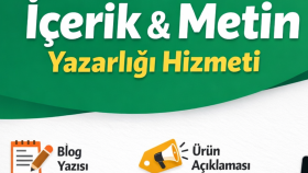 içerik ve metin yazarı olarak hizmet veriyorum