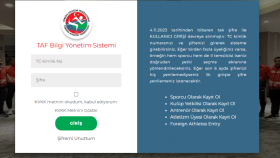 Atletizm Federasyonu Bilgi Yönetim Sistemi