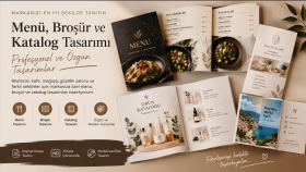 profesyonel menü, broşür ve katalog tasarımı yapıyorum