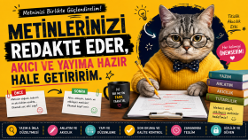 metinlerinizi redakte eder, yayıma hazır hâle getiririm