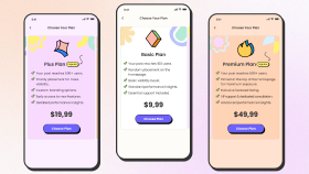 Mobil Fiyatlandırma Planları — UI Tasarımı
