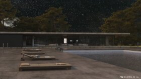 Dış mekan gece renderi
