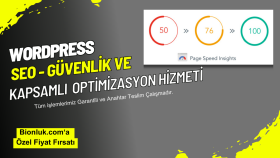 Wordpress siteleriniz için kapsamlı optimizasyon yaparım