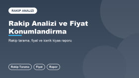 rakip analizi ve fiyat raporu hazırlarım