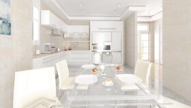 sade salon ve mutfak konsept tasarımım
