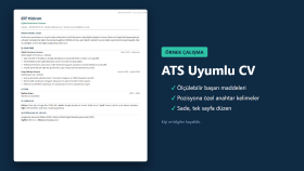 Örnek Çalışma - ATS Uyumlu CV (Dijital Pazarlama)