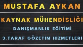 kaynak mühendisliği alanında danışmanlık yapıyorum