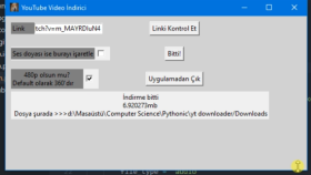 Youtube Video İndirme Programı | Python