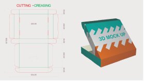 Örnek bıçak izi ve 3D mockup çalışması.